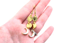 Load image into Gallery viewer, Boho Shell Moon Dangle Earrings