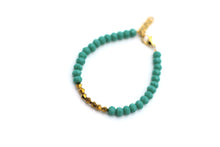 Load image into Gallery viewer, Turquoise & Gold Beaded Bracelet
