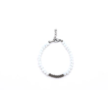 Load image into Gallery viewer, White & Gray Beaded Bracelet