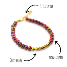 Load image into Gallery viewer, Pink & Gold Beaded Bracelet