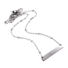 Load image into Gallery viewer, Silver Bar Necklace