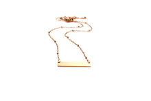Load image into Gallery viewer, Rose Gold Bar Necklace