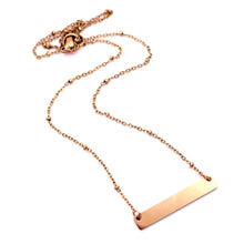 Load image into Gallery viewer, Rose Gold Bar Necklace