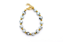 Load image into Gallery viewer, Light Blue & Black Sesame Jasper Bracelet