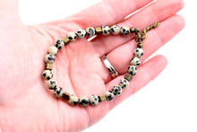 Load image into Gallery viewer, Dalmatian Jasper Beaded Bracelet