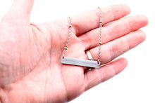 Load image into Gallery viewer, Silver Bar Necklace