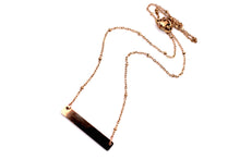 Load image into Gallery viewer, Rose Gold Bar Necklace