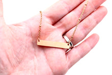 Load image into Gallery viewer, Rose Gold Bar Necklace