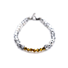 Load image into Gallery viewer, Silver & Gold Beaded Bracelet