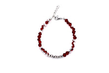 Load image into Gallery viewer, Red & Silver Beaded Bracelet