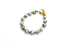 Load image into Gallery viewer, Light Blue & Black Sesame Jasper Bracelet