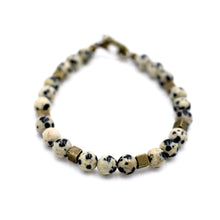 Load image into Gallery viewer, Dalmatian Jasper Beaded Bracelet