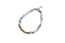 Load image into Gallery viewer, Silver & Gold Beaded Bracelet