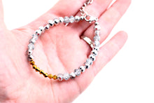 Load image into Gallery viewer, Silver & Gold Beaded Bracelet