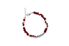 Load image into Gallery viewer, Red & Silver Beaded Bracelet