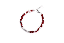 Load image into Gallery viewer, Red & Silver Beaded Bracelet