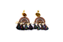 Load image into Gallery viewer, Black Tassel Earrings