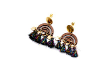 Load image into Gallery viewer, Black Tassel Earrings