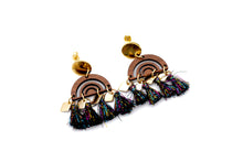 Load image into Gallery viewer, Black Tassel Earrings