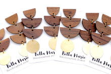 Load image into Gallery viewer, Geometric Wood Earrings