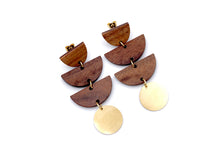 Load image into Gallery viewer, Geometric Wood Earrings