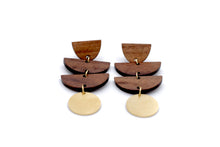 Load image into Gallery viewer, Geometric Wood Earrings