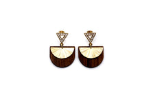 Load image into Gallery viewer, Wood and Metal Earrings