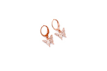 Load image into Gallery viewer, Rose Gold Butterfly Earrings