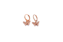 Load image into Gallery viewer, Rose Gold Butterfly Earrings