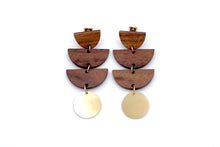 Load image into Gallery viewer, Geometric Wood Earrings