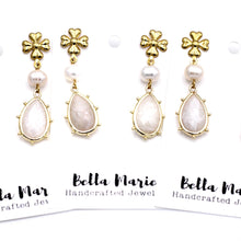 Load image into Gallery viewer, Moonstone Dangle Earrings