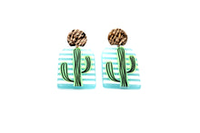 Load image into Gallery viewer, Green Cactus Earrings