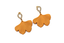 Load image into Gallery viewer, Yellow Leaf Earrings