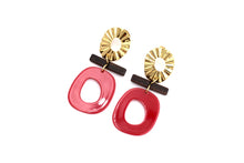 Load image into Gallery viewer, Red Acrylic Earrings