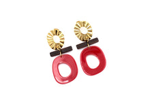 Load image into Gallery viewer, Red Acrylic Earrings