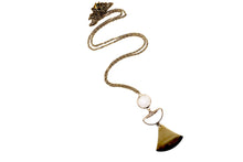 Load image into Gallery viewer, Long Gold Pendant Necklace