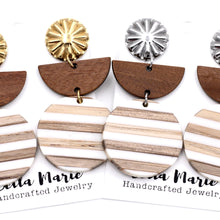 Load image into Gallery viewer, White Wood Earrings