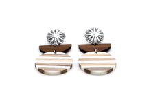 Load image into Gallery viewer, White Wood Earrings