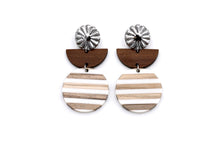 Load image into Gallery viewer, White Wood Earrings
