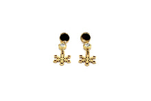 Load image into Gallery viewer, Gold Snowflake Earrings
