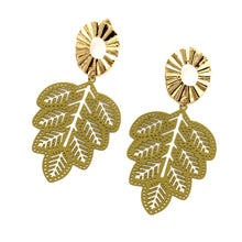 Load image into Gallery viewer, Fall Leaf Dangle Earrings
