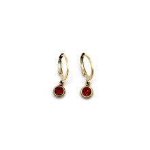 Load image into Gallery viewer, Red Lever Back Earrings