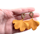 Load image into Gallery viewer, Yellow Leaf Earrings
