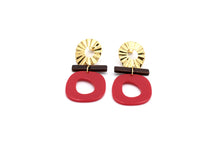 Load image into Gallery viewer, Red Acrylic Earrings