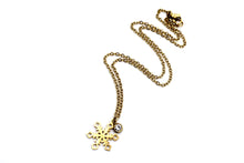 Load image into Gallery viewer, Gold Snowflake Necklace