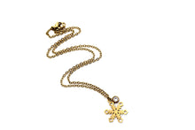 Load image into Gallery viewer, Gold Snowflake Necklace