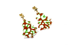Load image into Gallery viewer, Christmas Tree Dangle Earrings