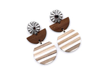 Load image into Gallery viewer, White Wood Earrings