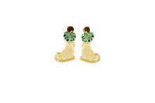Load image into Gallery viewer, Gold Leopard Earrings