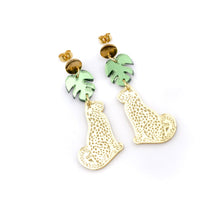 Load image into Gallery viewer, Gold Leopard Earrings